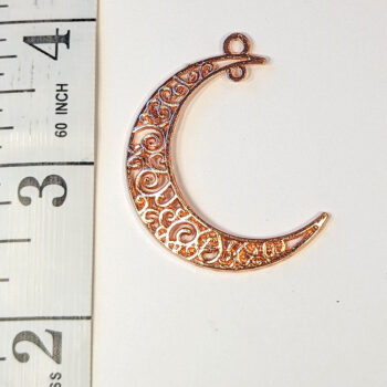 Hollow Moon Pendant / Connector Rose Gold - Image 2