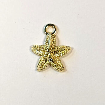 Small Double Sided Starfish Charm Gold - Image 3