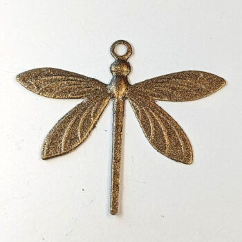 Filigree Lightweight Dragonfly Pendant Antique Bronze