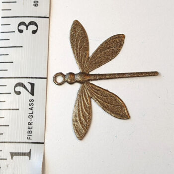 Filigree Lightweight Dragonfly Pendant Antique Bronze - Image 2