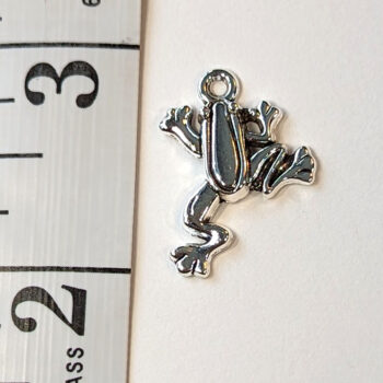 Antique Silver Frog Charm - Image 2