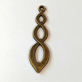 Modern Multi Twist Geometric Antique Bronze Pendant