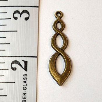 Modern Multi Twist Geometric Antique Bronze Pendant - Image 2