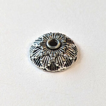 Acorn Top Bead Cap Antique Silver - Image 2