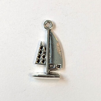 Antique Silver Sail Boat Charm