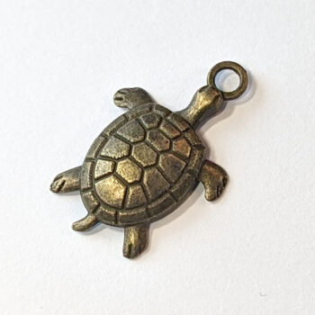 Turtle Charm Antique Bronze