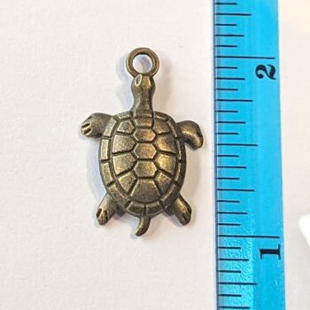 Turtle Charm Antique Bronze - Image 2