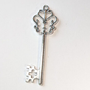 Large Master Skeleton Key Pendant 3D Antique Silver