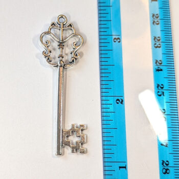 Large Master Skeleton Key Pendant 3D Antique Silver - Image 2