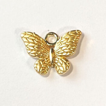 Yellow Butterfly Enamel Charm Gold