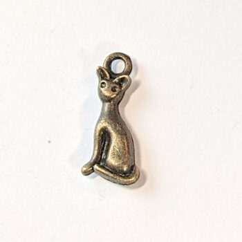 Small Cat Charm Antique Bronze - Image 2