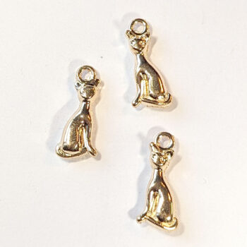 Small Cat Charm Gold