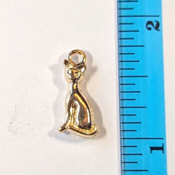 Small Cat Charm Gold - Image 3