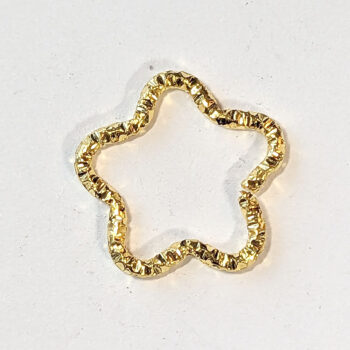 Texture Star Geometric Connector Gold Large