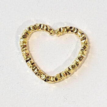 Texture Heart Geometric Connector Gold Large