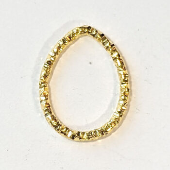 Texture Teardrop Geometric Connector Gold Large