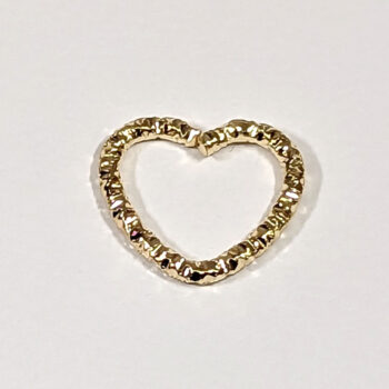 Texture Heart Geometric Connector KC Gold Large