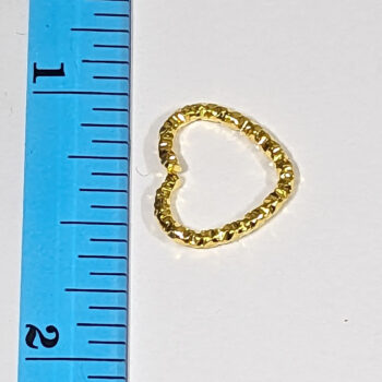 Texture Heart Geometric Connector Gold Large - Image 5