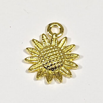 Gold Small Sunflower Flower Charm