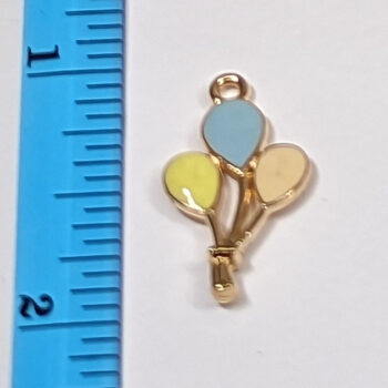 Helium Balloons Enamel Charm Gold - Image 2