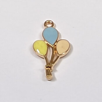 Helium Balloons Enamel Charm Gold