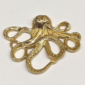 Medium Octopus Pendant / Connector Gold