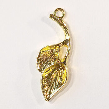 Double Calla Lily Flower Pendant Gold