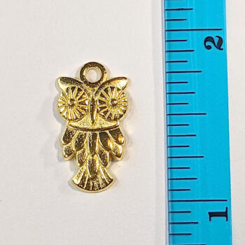 Gold Owl Charm Gold - Image 2