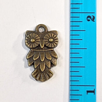 Bronze Owl Charm Antique Bronze - Image 2