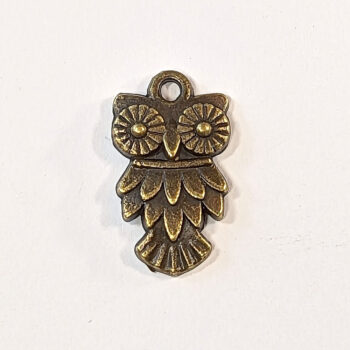 Bronze Owl Charm Antique Bronze