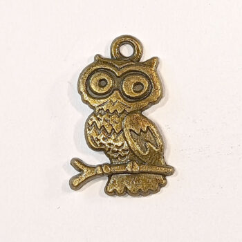 Antique Bronze Owl Charm