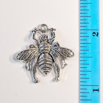 Medium Bee Charm Antique Silver - Image 3