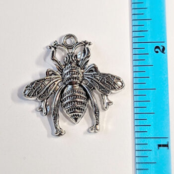 Medium Bee Charm Antique Silver - Image 2