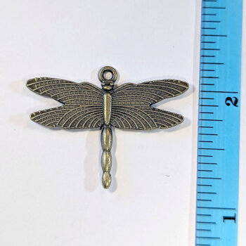 Medium Dragonfly Pendant Antique Bronze - Image 2