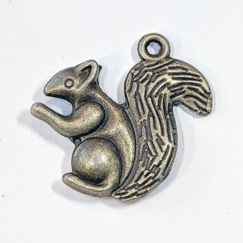 Antique Bronze Double-sided Squirrel Charm