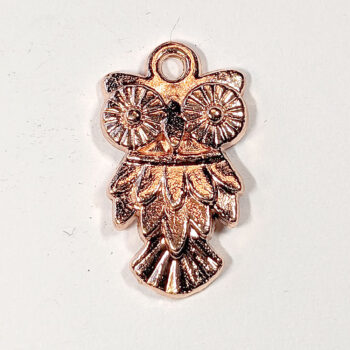 Gold Owl Charm Rose Gold