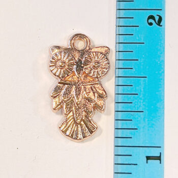 Gold Owl Charm Rose Gold - Image 2