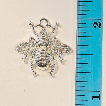 Medium Bee Charm Silver - Image 2