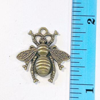 Medium Bee Charm Antique Bronze - Image 2