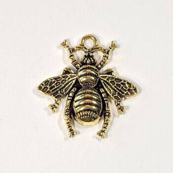 Medium Bee Charm Antique Gold