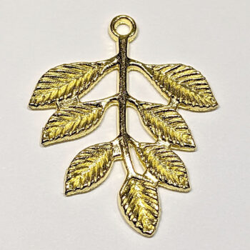 Branch with Leaves Leaf Pendant Gold