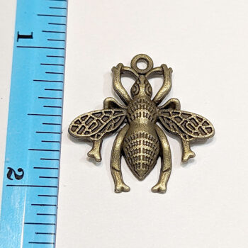 Medium Bee Charm Antique Bronze - Image 7