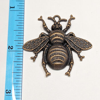 Large Bee Pendant Antique Copper - Image 2