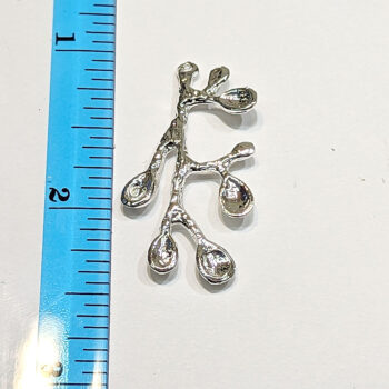 Modern Branch Pendant Silver - Image 2