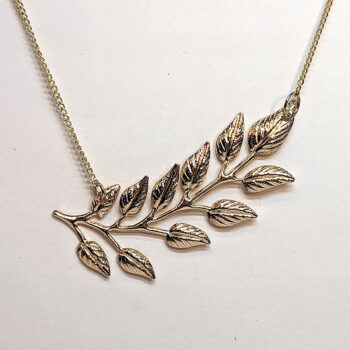 KC Gold Fern Branch Lightweight Filigree Necklace