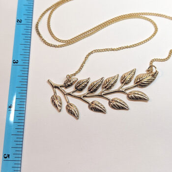 KC Gold Fern Branch Lightweight Filigree Necklace - Image 3