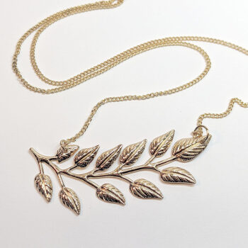 KC Gold Fern Branch Lightweight Filigree Necklace - Image 2