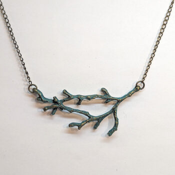 Antique Bronze Patina Connector Branch Necklace