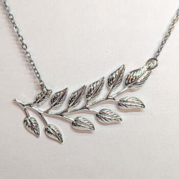 Silver Fern Branch Lightweight Filigree Necklace