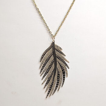 KC Gold Delicate Large Leaf Lightweight Pendant Necklace - Image 4